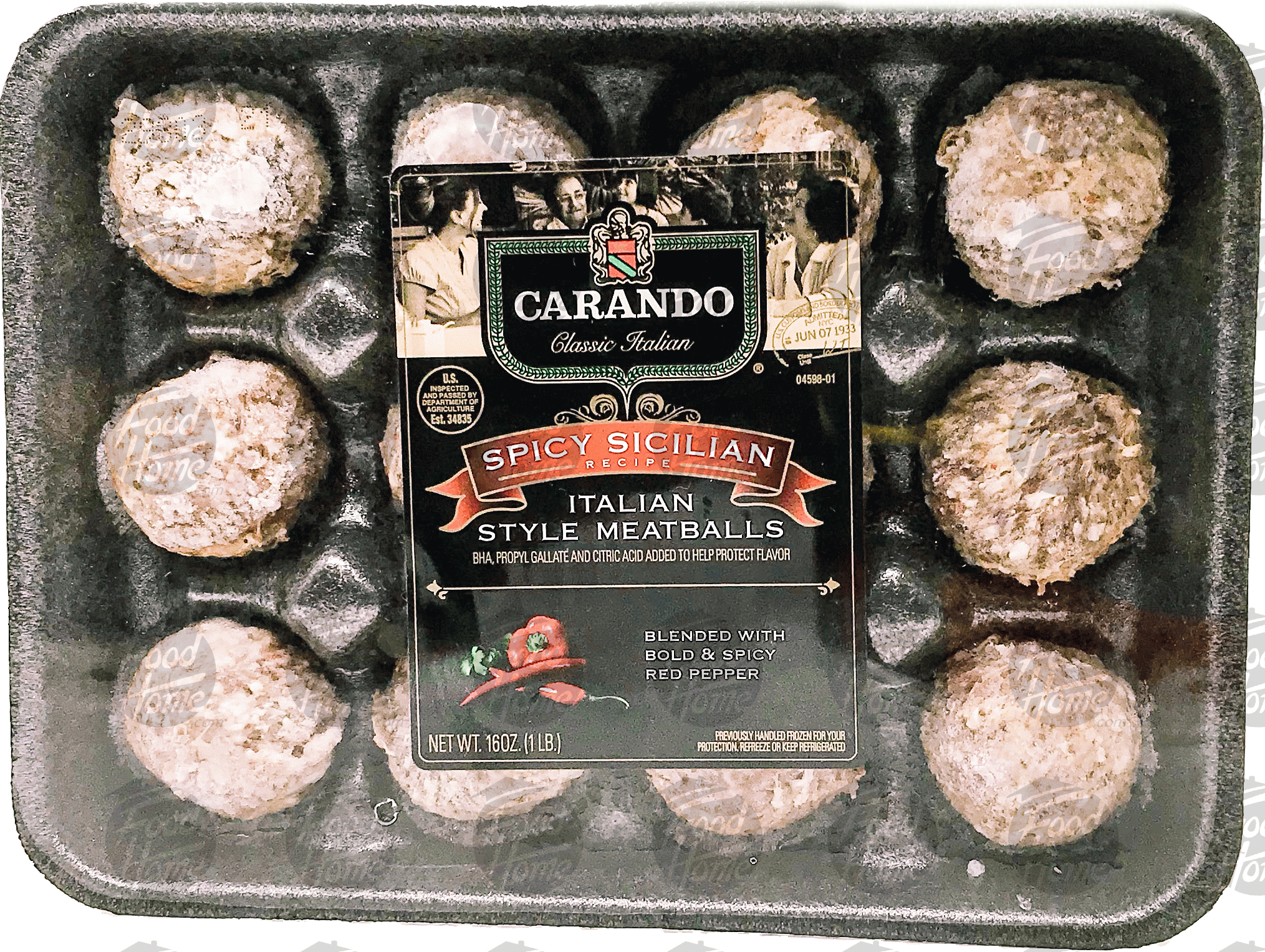 Carando  italian style meatballs, bold & spicy red pepper flavor Full-Size Picture